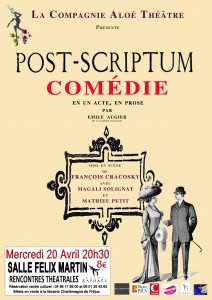 affiche post scriptum crème avec bandeau